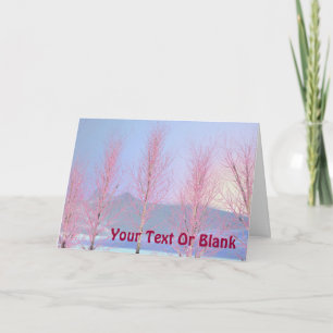 Cartes Pour Fêtes Annuelles Birch à la crème de framboise