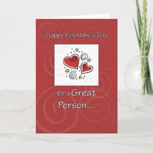 Cartes Pour Fêtes Annuelles Birthday on Valentin's Day Red Heart