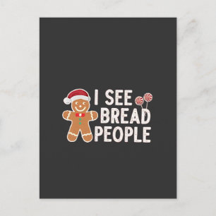 Cartes Pour Fêtes Annuelles Biscuit au gingembre Noël drôle de pâtisserie de