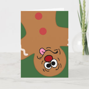 Cartes Pour Fêtes Annuelles Biscuit maladroit de bonhomme en pain d'épice