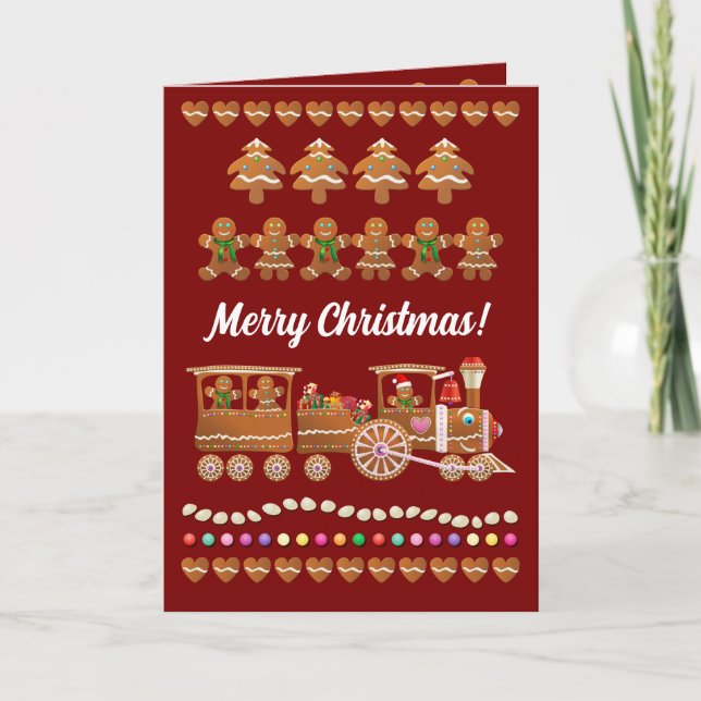 Cartes Pour Fêtes Annuelles Biscuits à pain d'épice Express polaire (Devant)