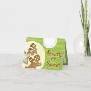 Cartes Pour Fêtes Annuelles biscuits au lait merry & douce green rayures vacan