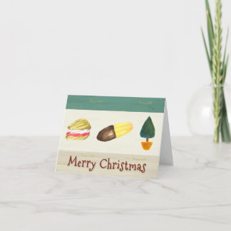 Cartes Pour Fêtes Annuelles Biscuits Cookies Noël Pliés Rustiques et Cosy