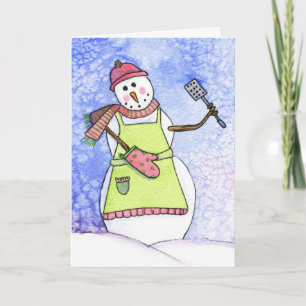 Cartes Pour Fêtes Annuelles Biscuits de cuisson de bonhomme de neige