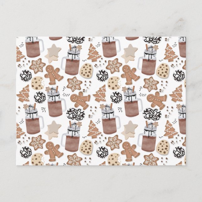 Cartes Pour Fêtes Annuelles Biscuits de Noël et gâteau de vacances de cuisson  (Devant)