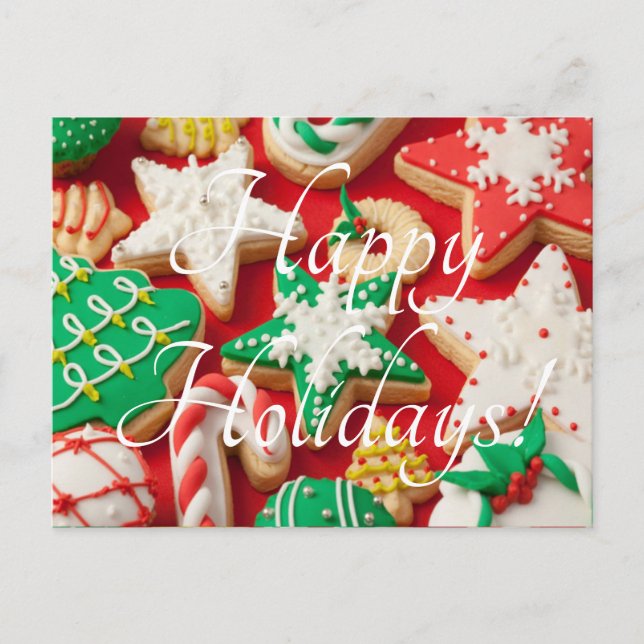 Cartes Pour Fêtes Annuelles biscuits de Noël glacés (Devant)