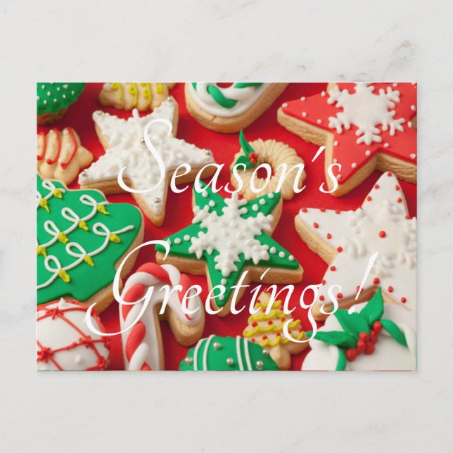 Cartes Pour Fêtes Annuelles biscuits de Noël glacés (Devant)