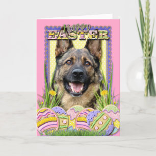 Cartes Pour Fêtes Annuelles Biscuits d'oeuf de pâques - berger allemand