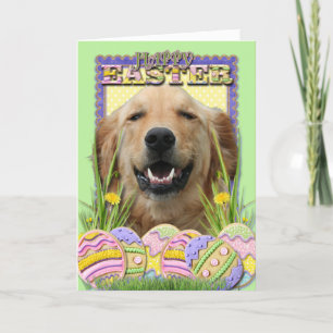 Cartes Pour Fêtes Annuelles Biscuits d'oeuf de pâques - golden retriever