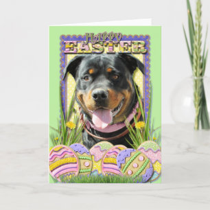 Cartes Pour Fêtes Annuelles Biscuits d'oeuf de pâques - rottweiler