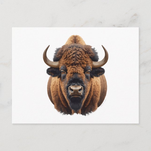 Cartes Pour Fêtes Annuelles Bison / Buffalo (Devant)