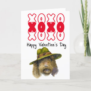 Cartes Pour Fêtes Annuelles Bisous et câlins de la Saint-Valentin du chien