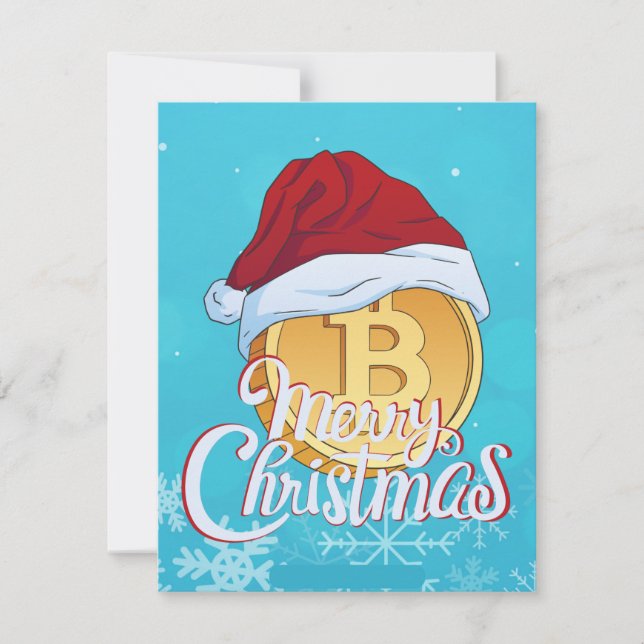 Cartes Pour Fêtes Annuelles Bitcoin de Noël - Jour Traders Cadeau (Devant)