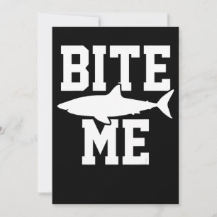 Cartes Pour Fêtes Annuelles Bite Me - Cadeau de biologie marine de requin - Oc