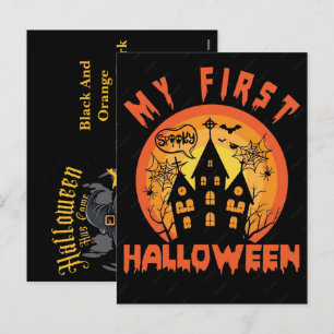 Cartes Pour Fêtes Annuelles Black And Orange Halloween Dark Fantasy 2026