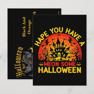 Cartes Pour Fêtes Annuelles Black And Orange Halloween Dark Fantasy 2026