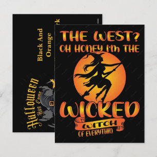 Cartes Pour Fêtes Annuelles Black And Orange Halloween Dark Fantasy 2026