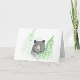Cartes Pour Fêtes Annuelles Black Bear Christmas