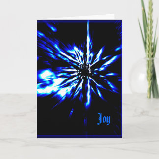Cartes Pour Fêtes Annuelles Black Christmas card bleu vif et blanc étoile