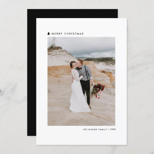 Cartes Pour Fêtes Annuelles Black Christmas Tree Modern Joyeux Noël Photo