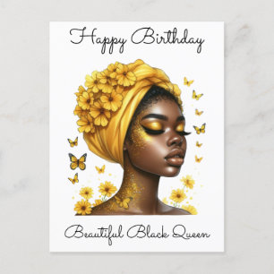 Cartes Pour Fêtes Annuelles Black Girl Magic Anniversaire Sista Melanin Femme