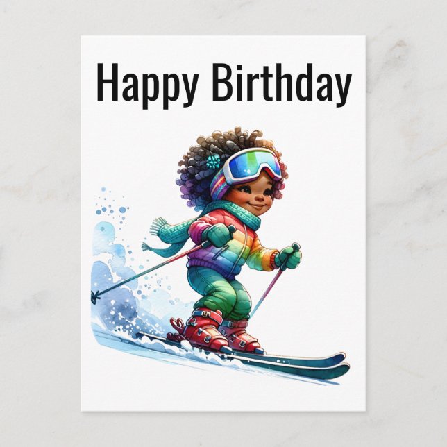 Cartes Pour Fêtes Annuelles Black Girl Magic Anniversaire Sista Melanin Femme (Devant)