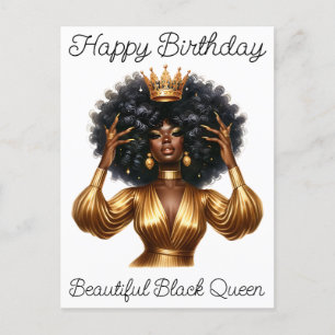 Cartes Pour Fêtes Annuelles Black Girl Magic Anniversaire Sista Melanin Femme