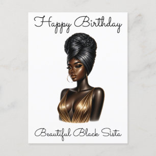 Cartes Pour Fêtes Annuelles Black Girl Magic Birthday Sista Melanin Woman Post