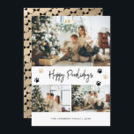 Cartes Pour Fêtes Annuelles Black Gold Photo Collage Happy Pawlidays Paw Pet P<br><div class="desc">Photo en noir et or Carte Happy Pawlidays avec trois photos avec une police de script élégante sur le devant et arrière - plan noir avec empreintes de pattes dorés à l'arrière. Personnalisez facilement cette carte noire de Noël avec vos photos et texte. Cette jolie carte de Noël peut être...</div>