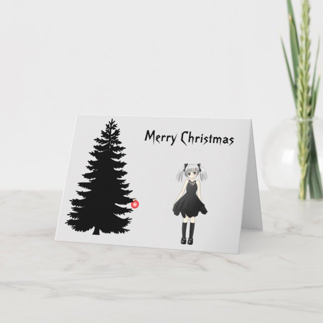 Cartes Pour Fêtes Annuelles Black Gothic Christmas Card (Devant)