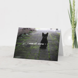 CARTES POUR FÊTES ANNUELLES BLACK KITTEN - LOVE CARD