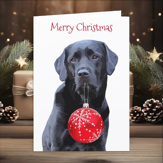 Cartes Pour Fêtes Annuelles Black Lab Christmas - Labrador Holiday - Black Lab (Créateur téléchargé)