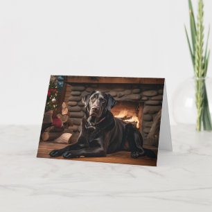 Cartes Pour Fêtes Annuelles Black Lab Holiday
