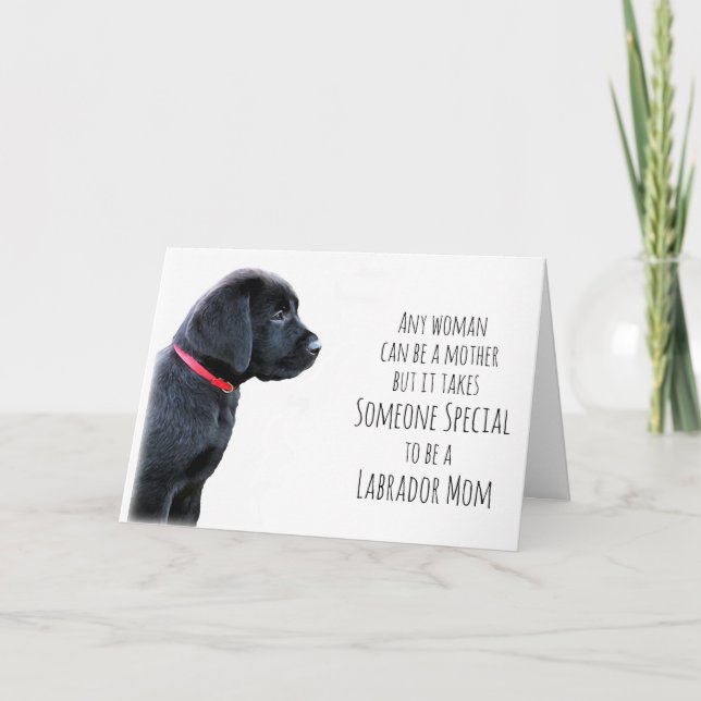 Cartes Pour Fêtes Annuelles Black Lab - Mothers Day Dog - Best Labrador Mom (Devant)