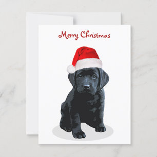 Cartes Pour Fêtes Annuelles Black Labrador Chien de Noël Joyeux Chien de Père 