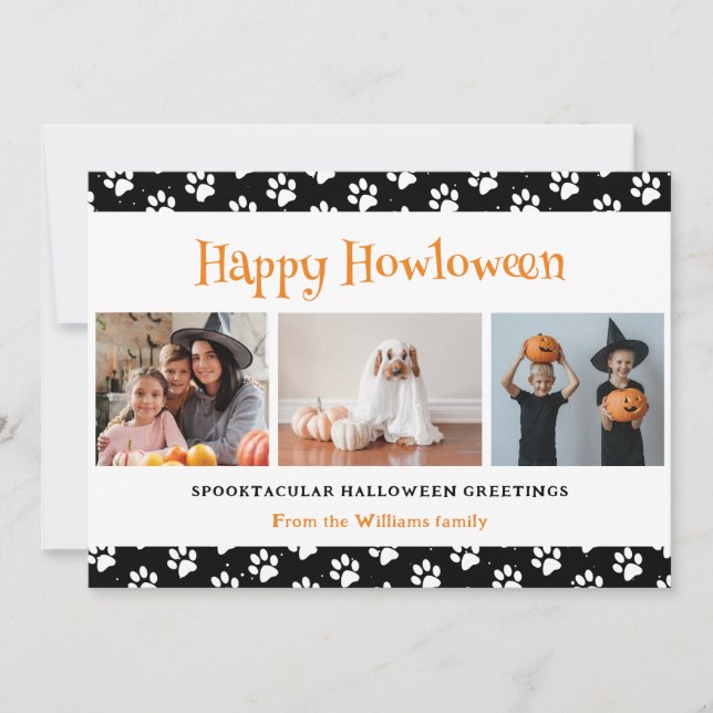 Cartes Pour Fêtes Annuelles Black Pet 3 Photo Halloween (Devant)