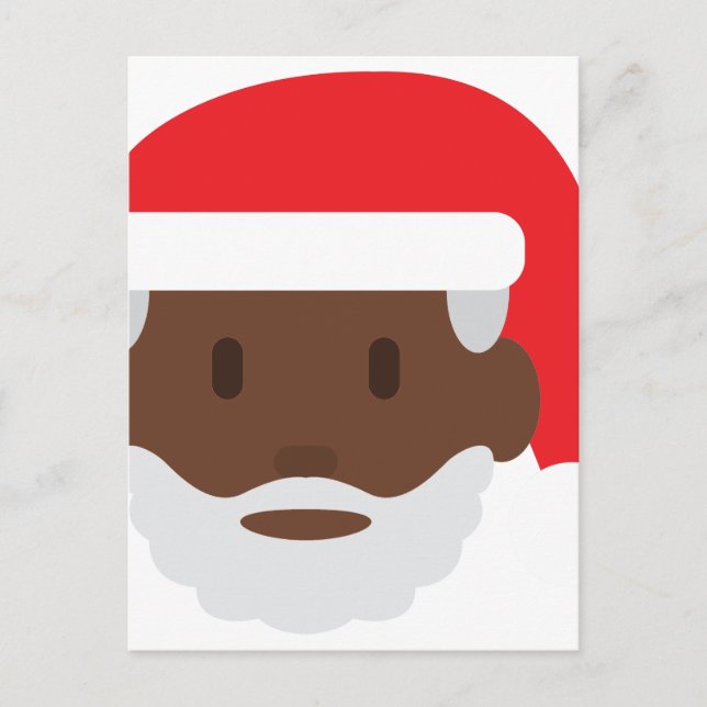Cartes Pour Fêtes Annuelles black santa claus emoji (Devant)