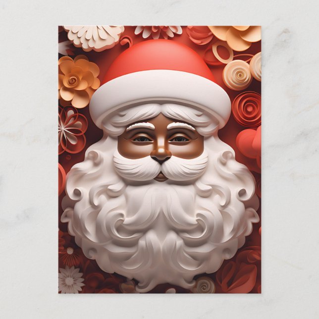 Cartes Pour Fêtes Annuelles Black Santa Claus Melanin Kris Kringle Xmas Bruh (Devant)