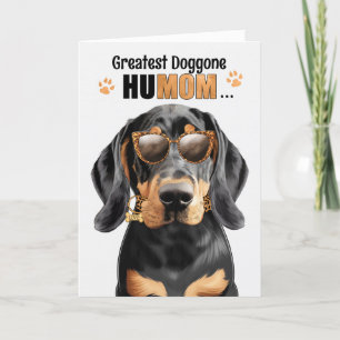 Cartes Pour Fêtes Annuelles Black Tan Coonhound Meilleur HuMOM Jour des Mères