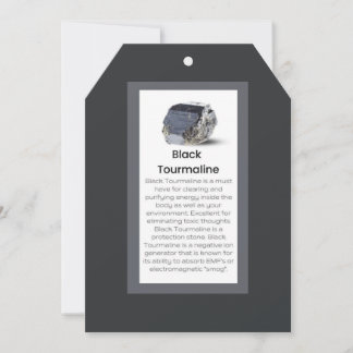Cartes Pour Fêtes Annuelles Black Tourmaline Crystal Signification Bijoux Disp