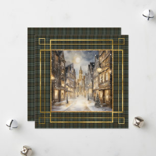 Cartes Pour Fêtes Annuelles Black Watch Altéré Tartan Écossais de Noël 