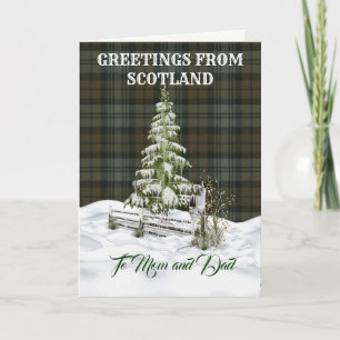 Cartes Pour Fêtes Annuelles Black Watch Patiné Tartan Soeur Noël