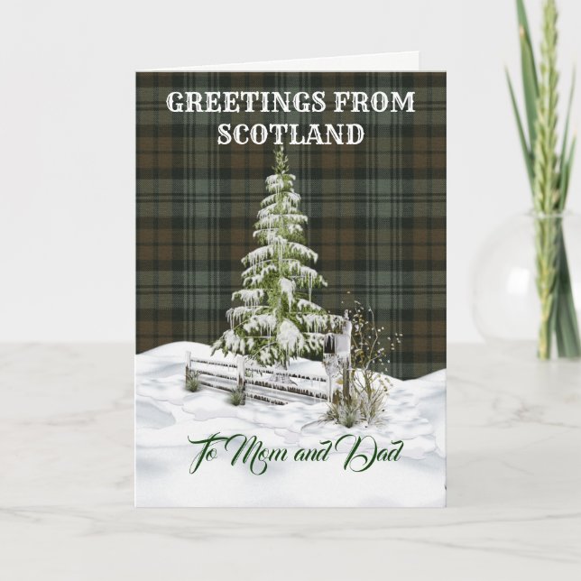 Cartes Pour Fêtes Annuelles Black Watch Patiné Tartan Soeur Noël (Devant)