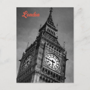 Cartes Pour Fêtes Annuelles Black & White Big Ben Europe Travel Art Photograph