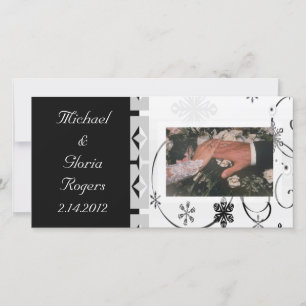 Cartes Pour Fêtes Annuelles Black & White Snowflake Wonderland