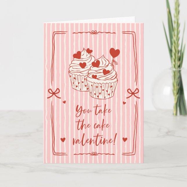 Cartes Pour Fêtes Annuelles Blague de gâteau valentine drôle | Vous remportez  (Devant)