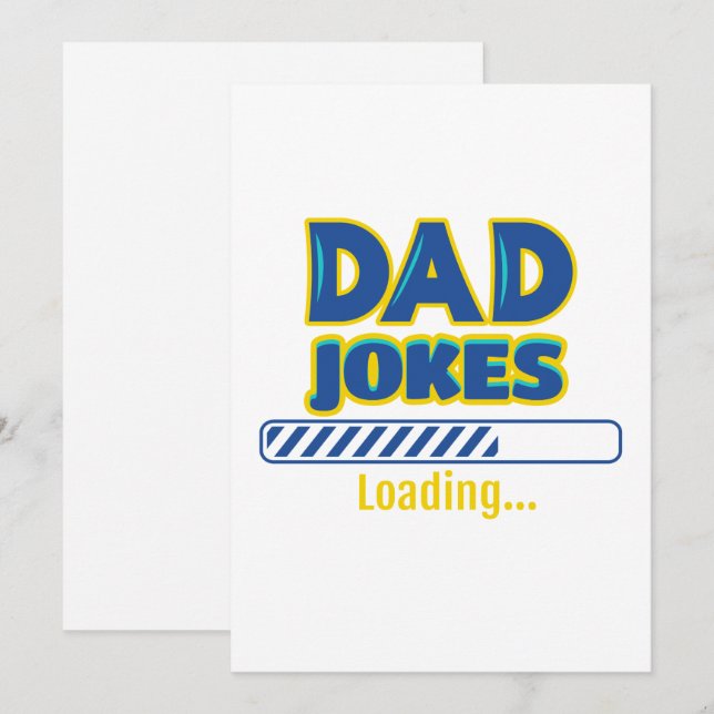 Cartes Pour Fêtes Annuelles Blagues de Papa Chargement (Devant / Derrière)