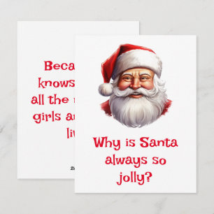 Cartes Pour Fêtes Annuelles Blagues de Père Noël