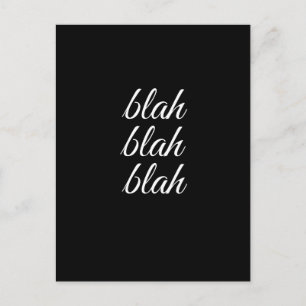 Cartes Pour Fêtes Annuelles blah blah blah -