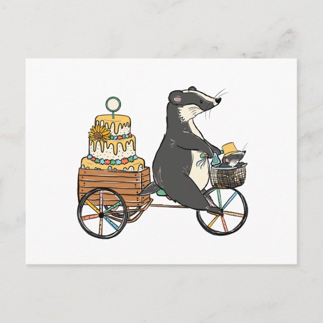 Cartes Pour Fêtes Annuelles Blaireau (Devant)